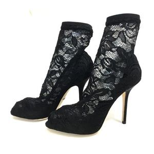 D&G open toe lace boots